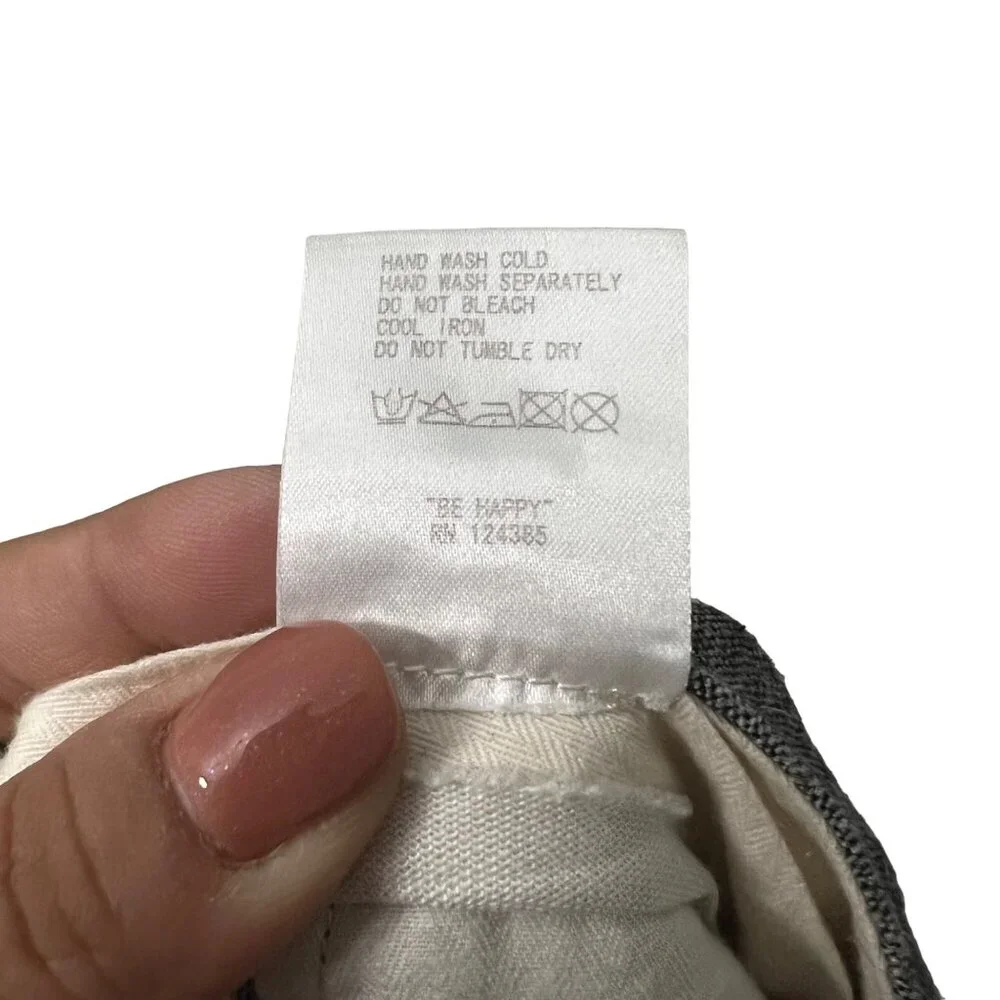 KZO Mens Gray Linen Straight Leg Made In Japan Modern Pants Size 32